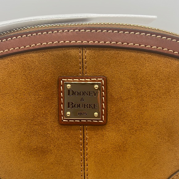 Dooney & Bourke Suede Mini Domed Crossbody Honey - Picture 6 of 15